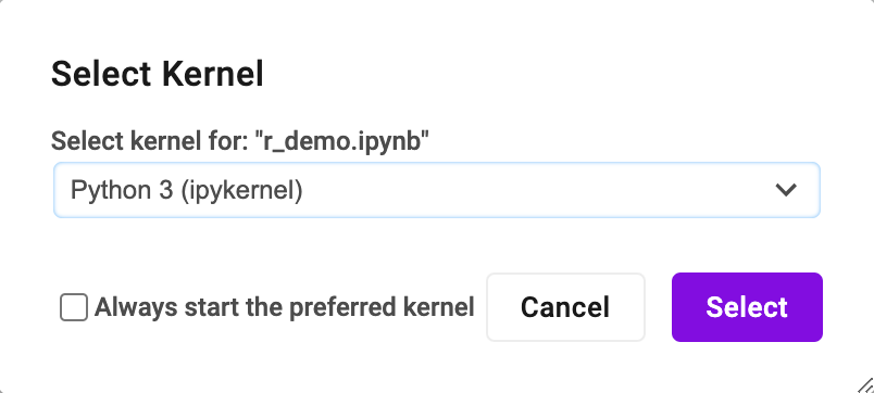 Figure 3. Select Kernel.