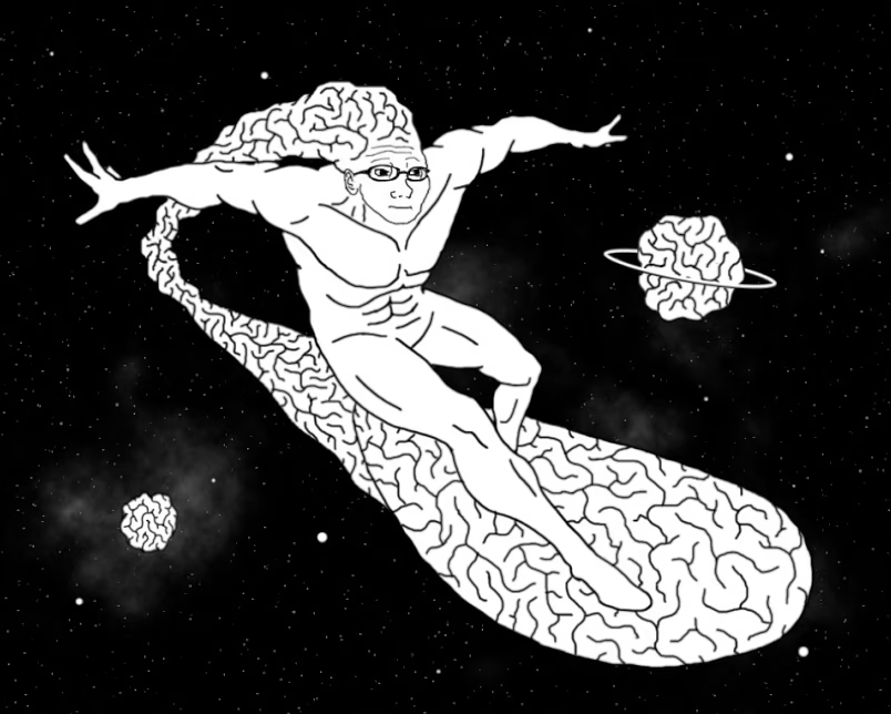 Wojak Big Brain Silver Surfer Wojak