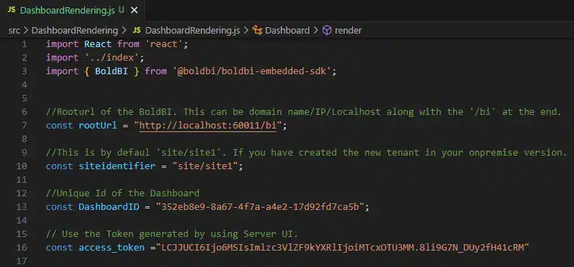 Retrieving the Root URL, Site Identifier, and Dashboard ID from the Downloaded Conf File