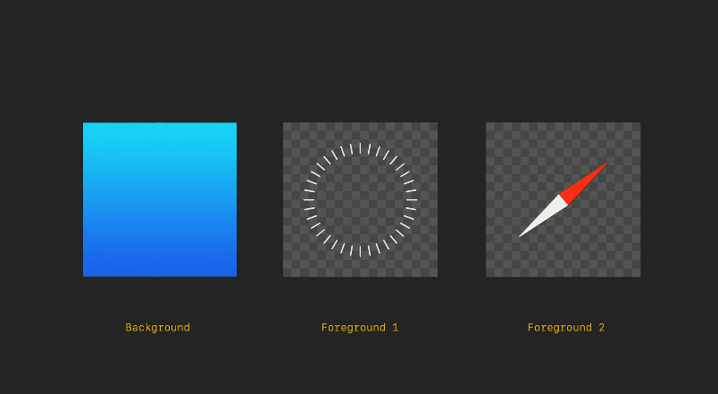 1024 by 1024 px square images of the three layers.