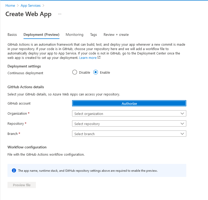 Enable GitHub Continuous Deployment in Azure App Services — Create an Azure App Service with GitHub Continuous Deployment Integration. | Orionlab | Orionlab.io