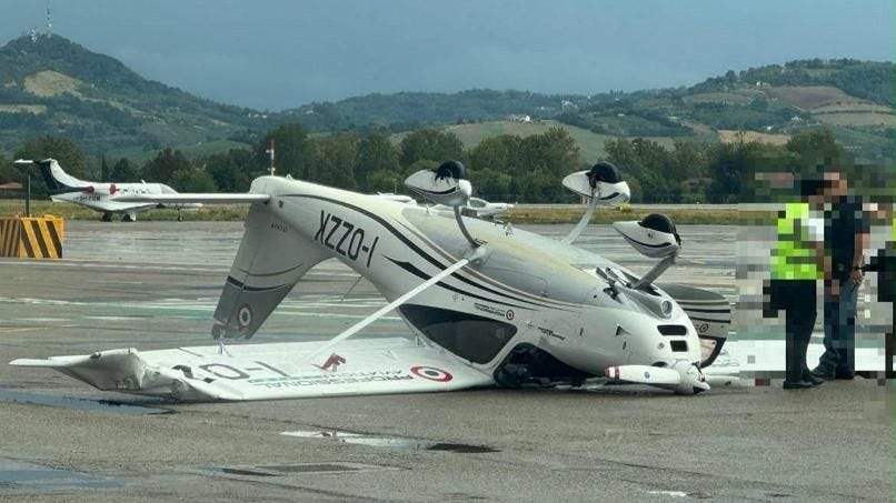 Forlì Airport Reopens After Powerful Storm Winds Move Three Aircraft