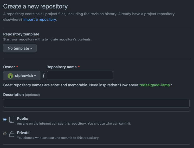 Creating a New GitHub Repository