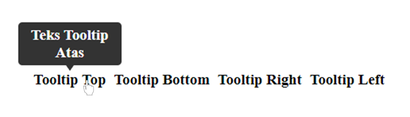 Tooltip atas