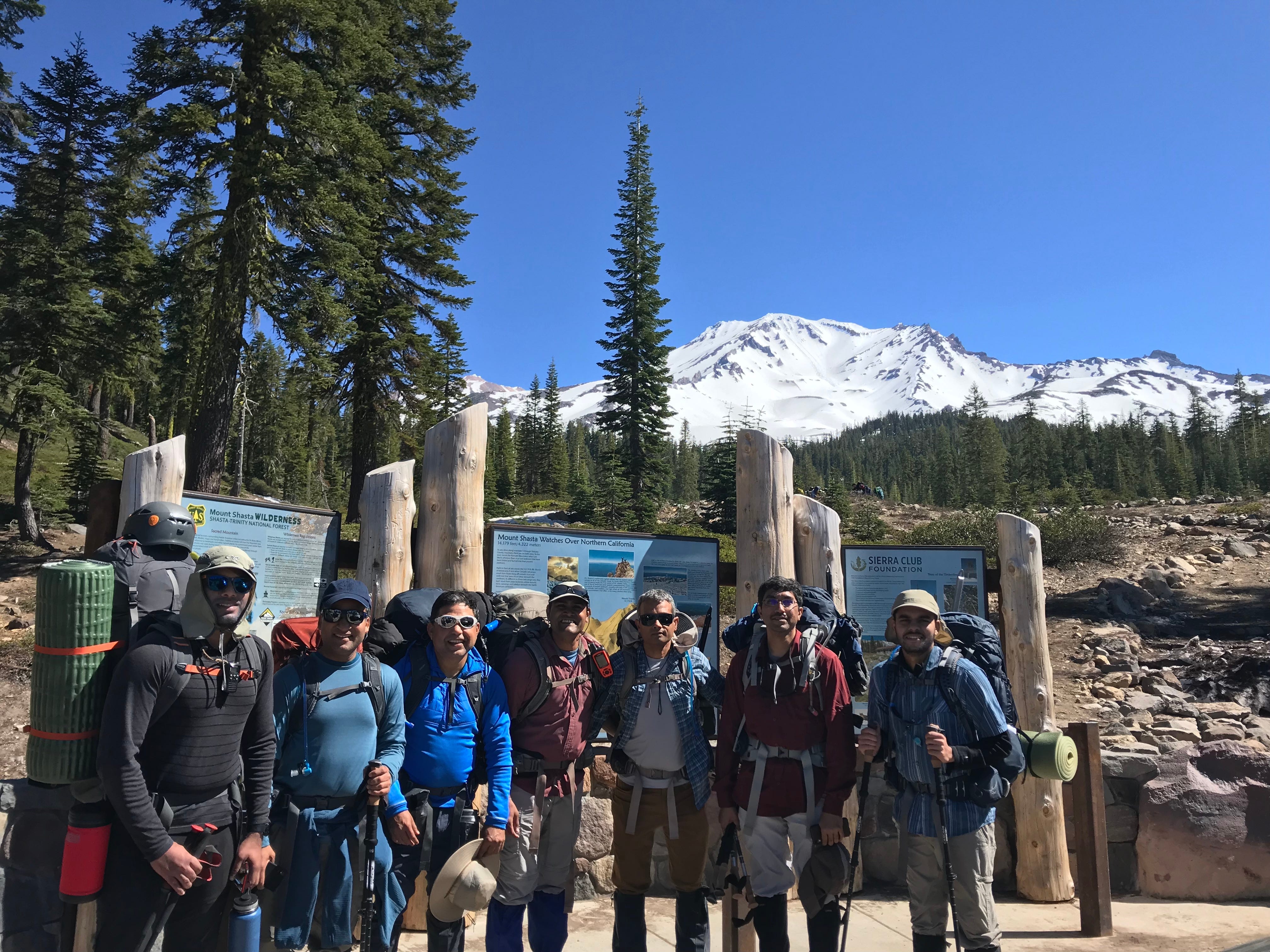 Asha Climbing Team Starting for Mt. Shasta Avalanche Gulch Route