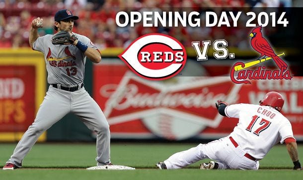 The Cincinnati Reds open the 2014 season against the St. Louis Cardinals at Great American Ball Park on March 31. (Photo credit: Dayton Daily News)