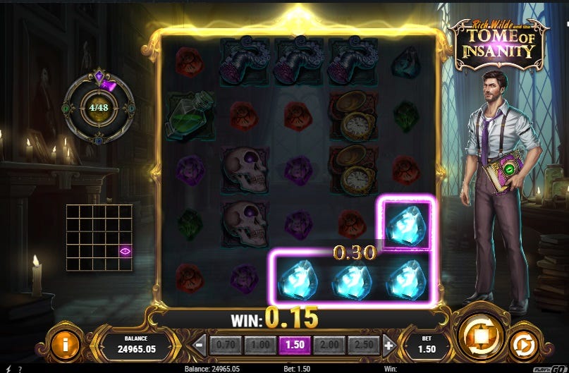 Rich Wild and the Tome of Insanity Slot Screenshot — Play’n GO