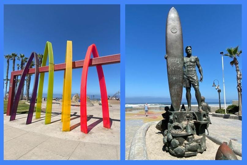 Public art in Imperial Beach has a surfer theme: Stonehenge and The Spirit of Imperial Beach