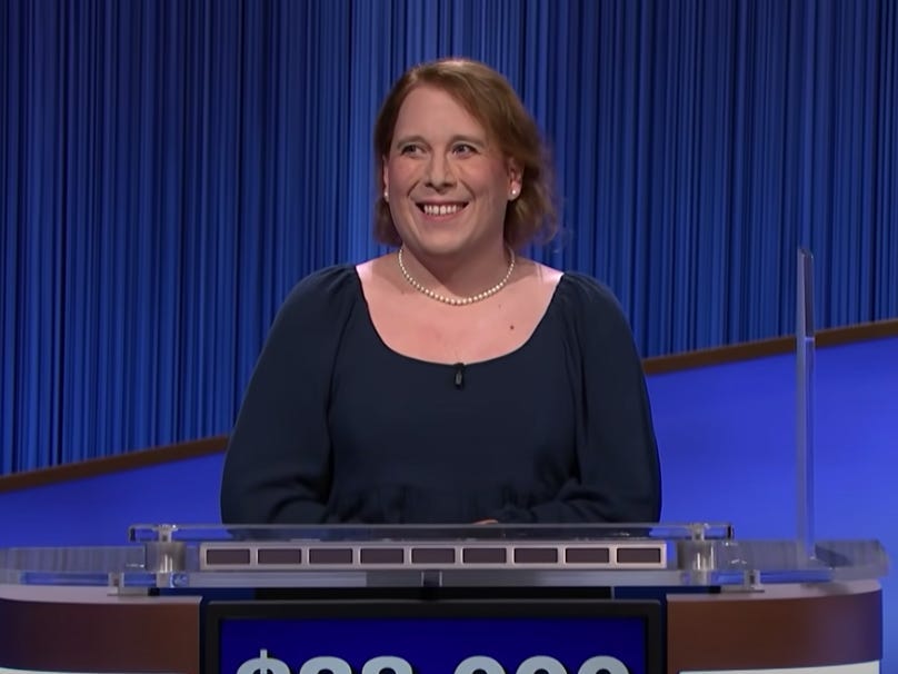 “Jeopardy!” champion Amy Schneider.