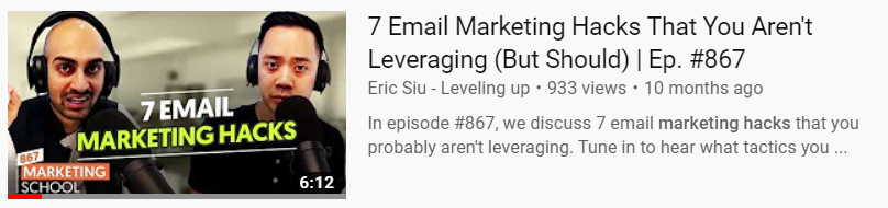 Interesting titles are key when using Youtube for podcast marketing