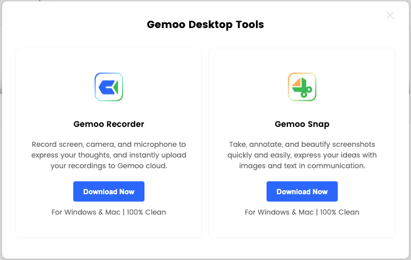 Gemoo desktop apps