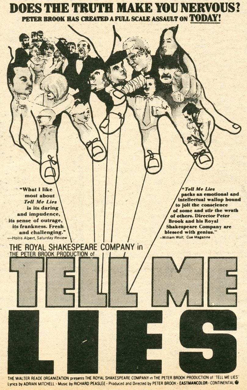 Tell Me Lies (1968) | Poster