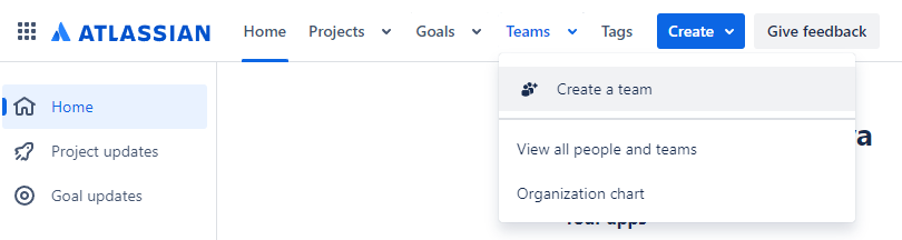 How to create teams in Atlassian