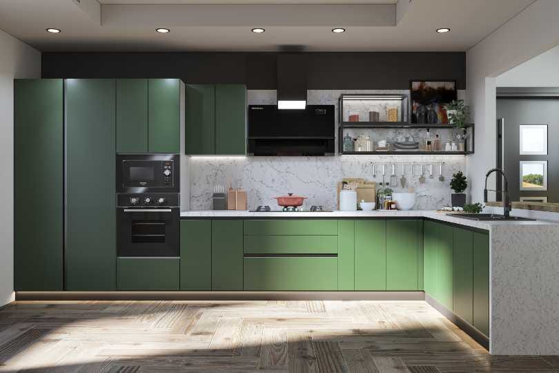 olive green cabinet