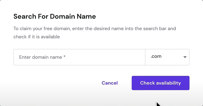 Choose a domain extension