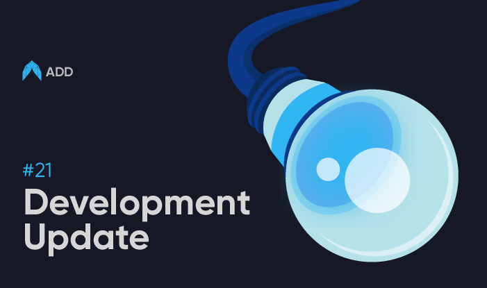 Bulb showing idea of DeFi product development update of ADDxyz
