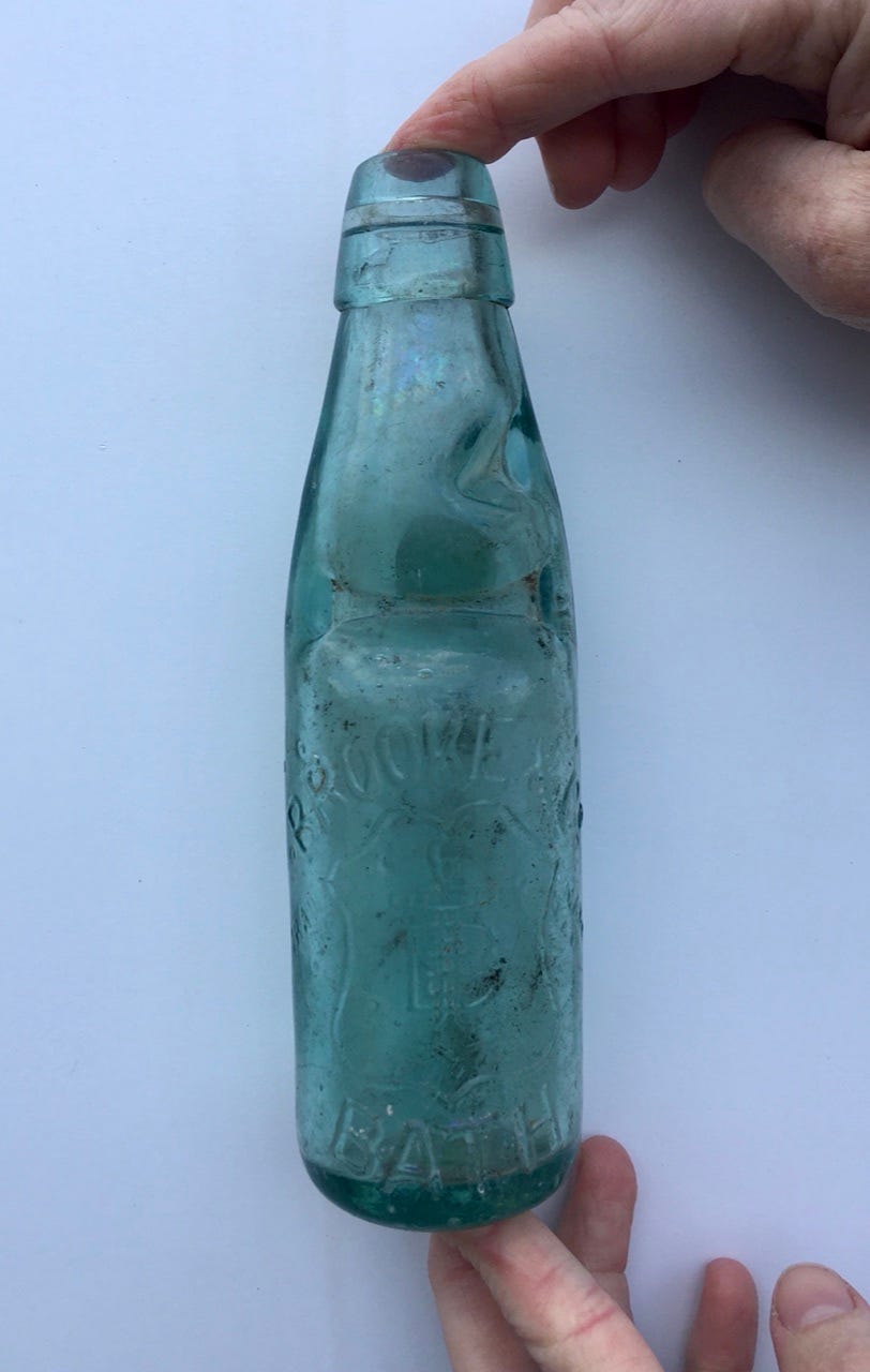 A full-length picture of the codd-neck bottle