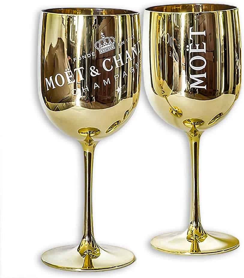 Moet Gläser Gold