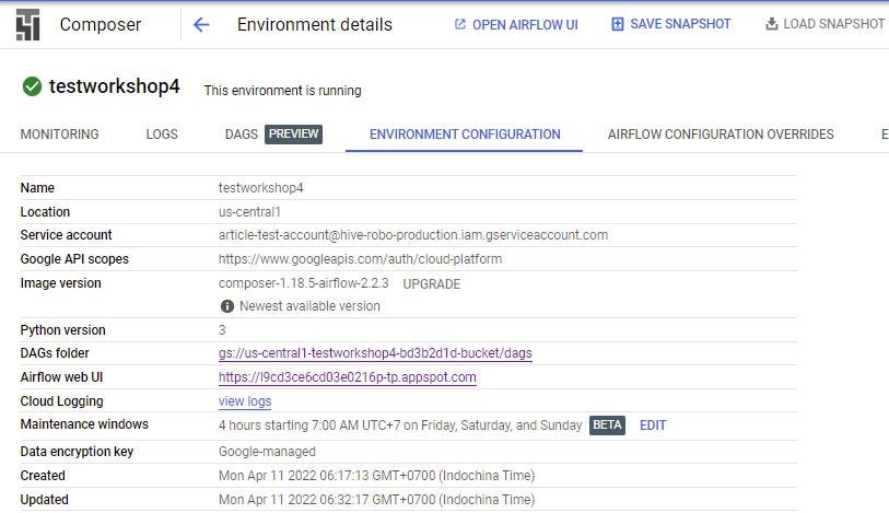 view of us opening Google Cloud Storage and uploading our DAG file to that file bucket