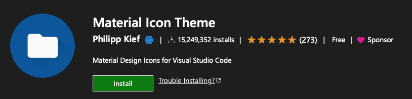 Material Icon Theme extension