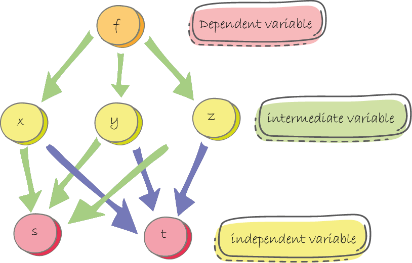 Partial differentiation tree