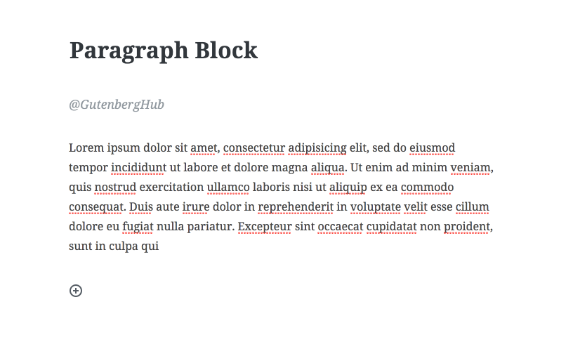 Paragraph Block Text Formatting Options
