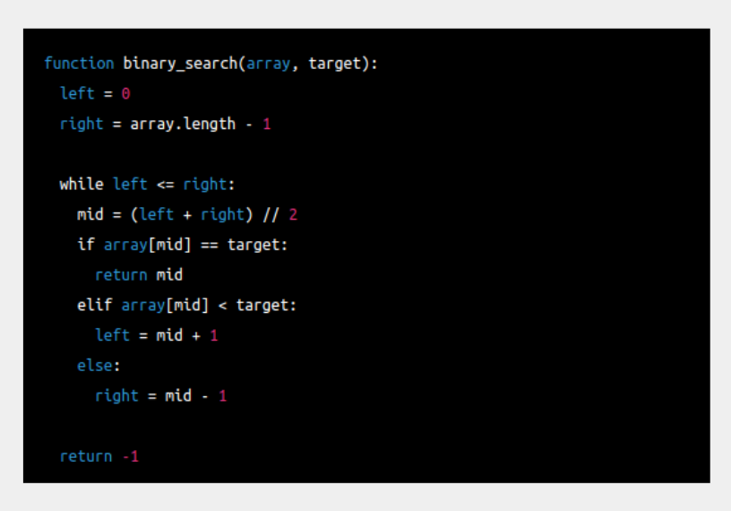 Big O notation, pseudocode example for O(log n)