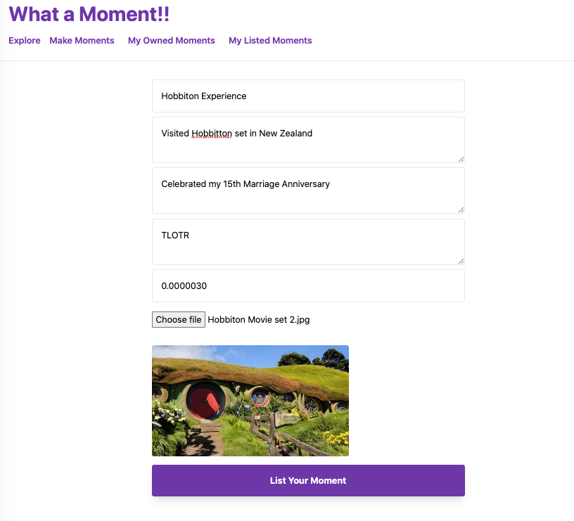 What a (Web3) Moment: List your Moments