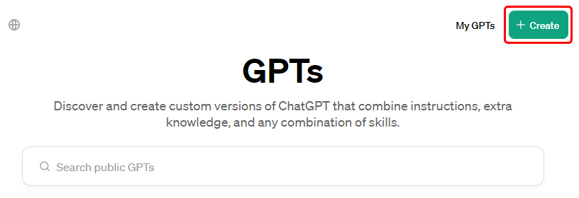 Create custom gpt