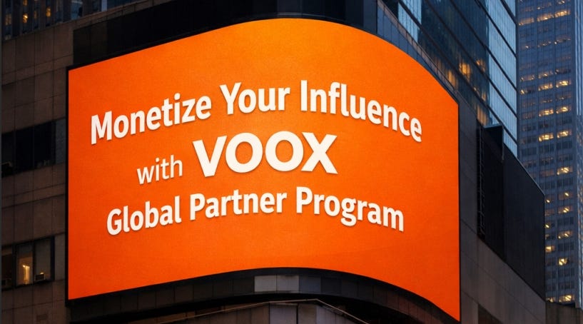 Monetize Your Influence with VOOX Global Partner Program