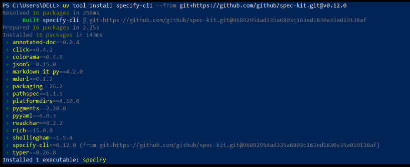 Speckit installation
