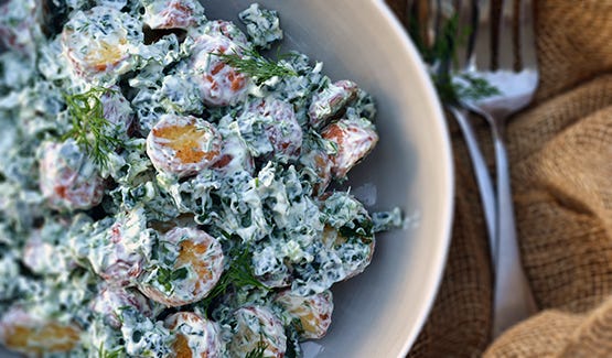 Roasted Potato and Kale Salad - Global Dish - Stephanie Arsenault