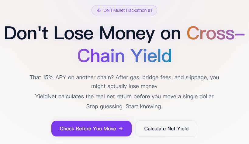 YieldNet: Cross-Chain Yield Decision Engine