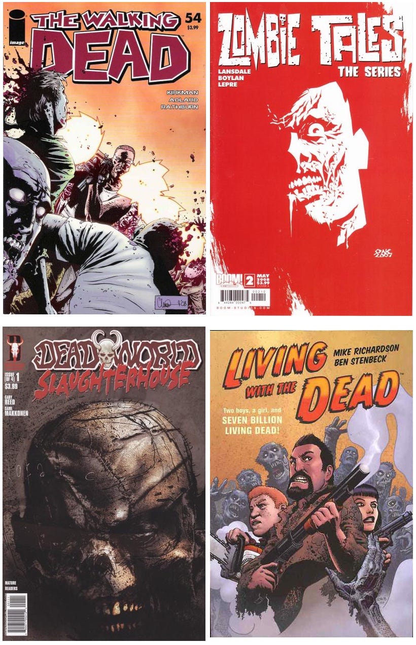Zombie comics books published in 2008