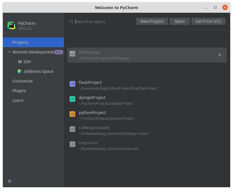 Django application with the file structure