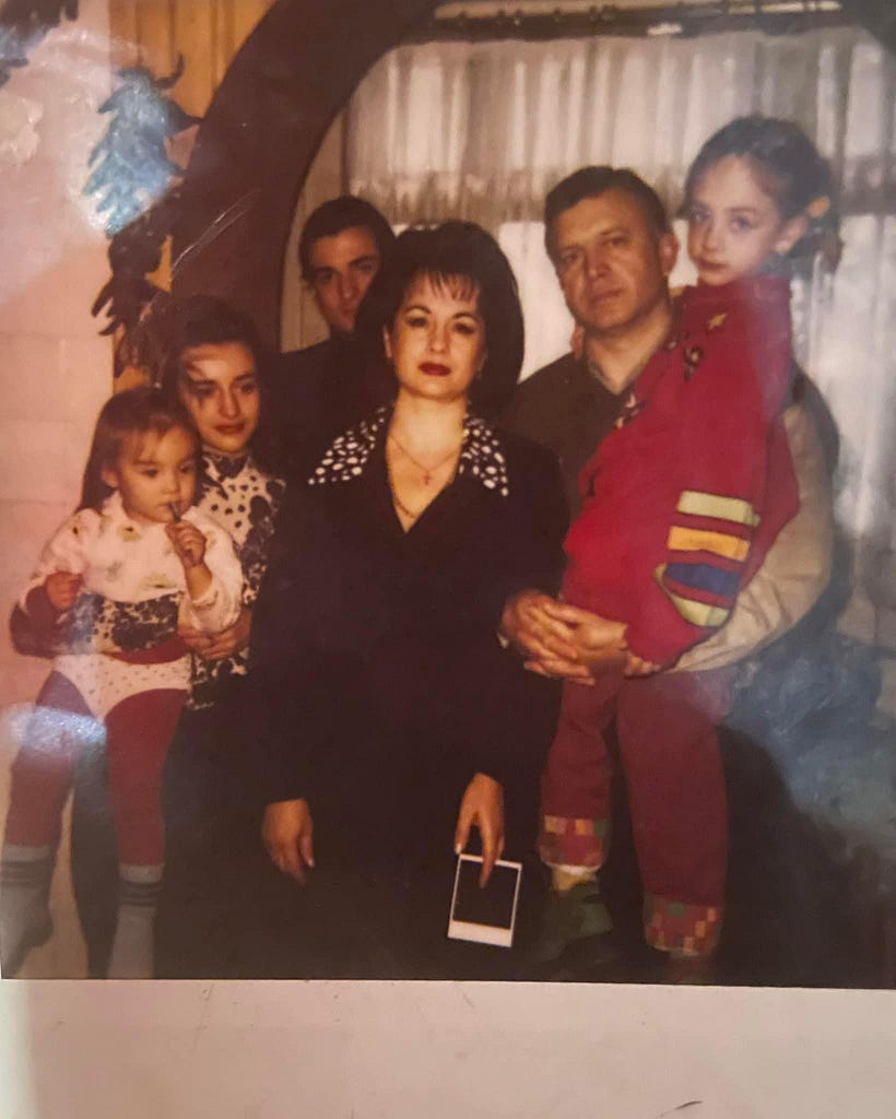 Old photo of a family