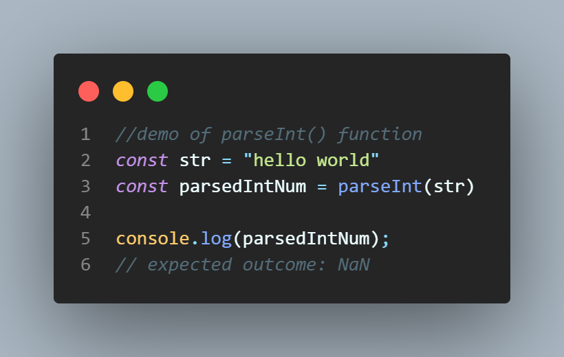example of parseInt