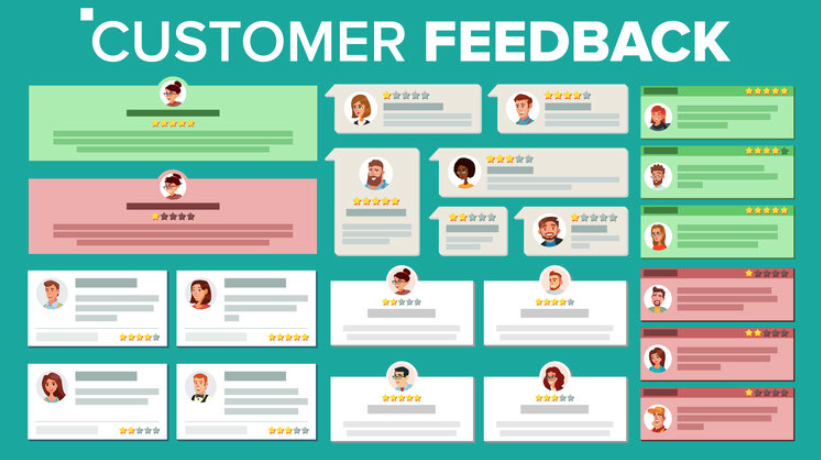 Customer feedback diagram for brand analysis