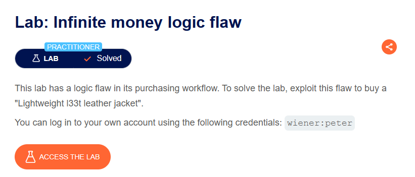 Lab: Infinite money logic flaw ( Business Logic vulnarability) #lab 10