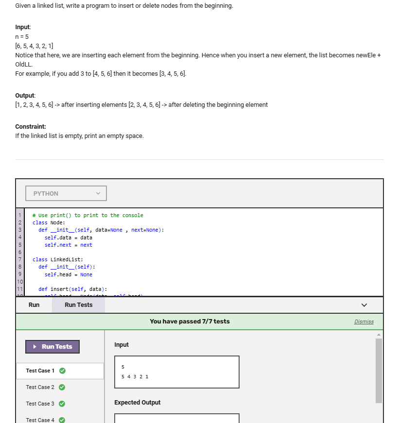 Linked List Manipulations in Python