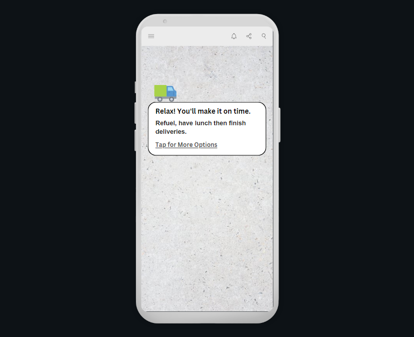 UX Writing Push notification prototype designed in canva by Ashoomi