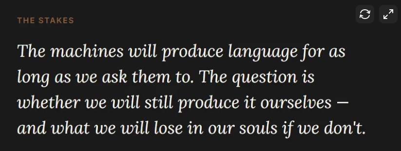Humanity’s Last Sentence