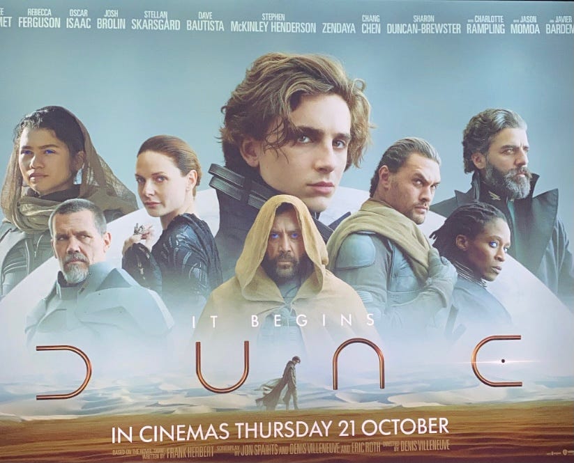 Dune media release poster located at Vue Cinema.