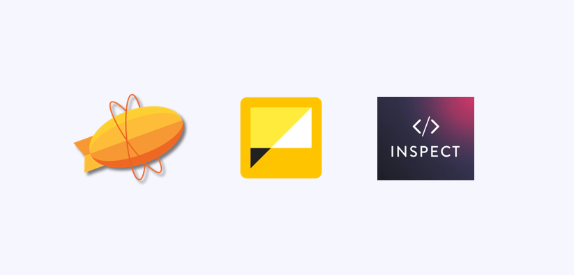 Logos of Zeplin, Google Gallery and Invision Inspect