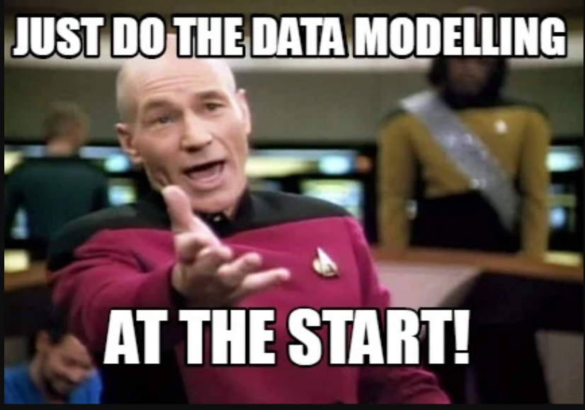 Just do data modelling at the start.