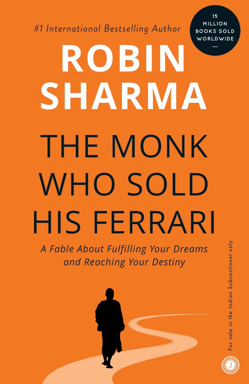 The book cover for The Monk Who Sold His Ferrari