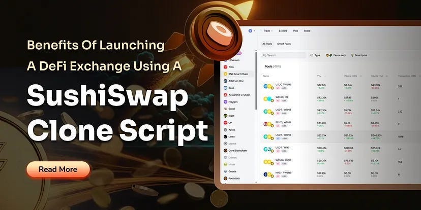 SushiSwap Clone Script to Launch a DeFi Platform