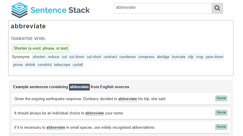 Sentence Stack