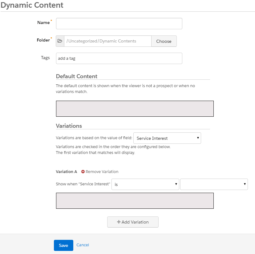 Pardot Dynamic Content