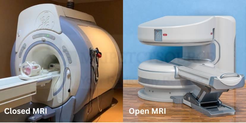 closed mri vs open mri, closed mri and open mri, open mri, closed mri, open mri scan